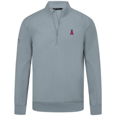 Gray Los Angeles Angels Levelwear Upright Insignia Tri-Blend Quarter-Zip Pullover