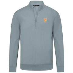 Gray New York Mets Levelwear Upright Insignia Tri-Blend Quarter-Zip Pullover