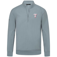 Gray Texas Rangers Levelwear Upright Insignia Tri-Blend Quarter-Zip Pullover