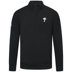 Black Philadelphia Phillies Levelwear Upright Insignia Tri-Blend Quarter-Zip Pullover