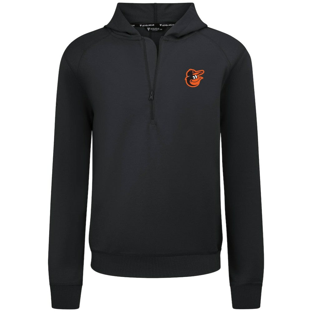 Black Baltimore Orioles Levelwear Technic Insignia Quarter-Zip Hoodie