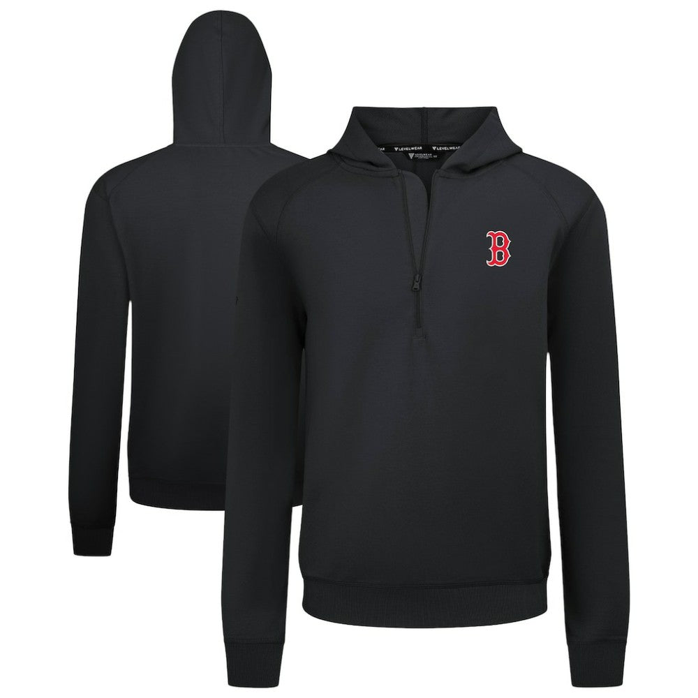 Black Boston Red Sox Levelwear Technic Insignia Quarter-Zip Hoodie