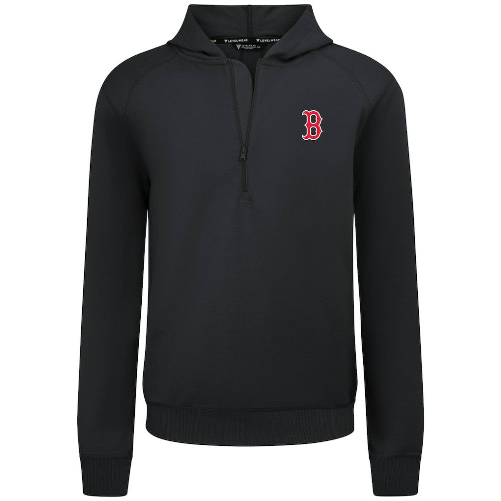 Black Boston Red Sox Levelwear Technic Insignia Quarter-Zip Hoodie