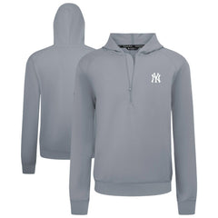 Gray New York Yankees Levelwear Technic Insignia Quarter-Zip Hoodie