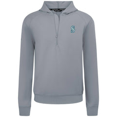 Gray Seattle Mariners Levelwear Technic Insignia Quarter-Zip Hoodie