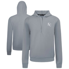 Gray Kansas City Royals Levelwear Technic Insignia Quarter-Zip Hoodie