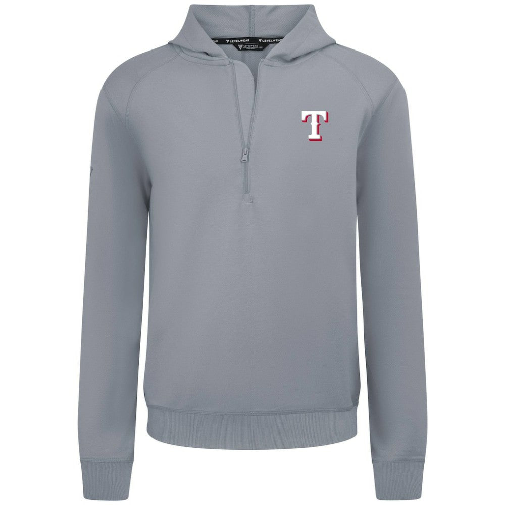 Gray Texas Rangers Levelwear Technic Insignia Quarter-Zip Hoodie