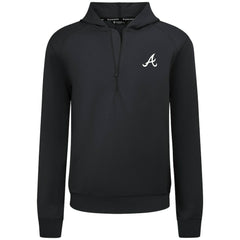 Black Atlanta Braves Levelwear Technic Insignia Quarter-Zip Hoodie