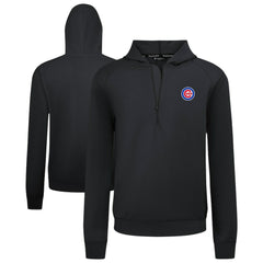 Black Chicago Cubs Levelwear Technic Insignia Quarter-Zip Hoodie