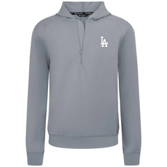 Gray Los Angeles Dodgers Levelwear Technic Insignia Quarter-Zip Hoodie