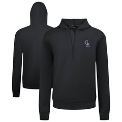 Black Colorado Rockies Levelwear Technic Insignia Quarter-Zip Hoodie