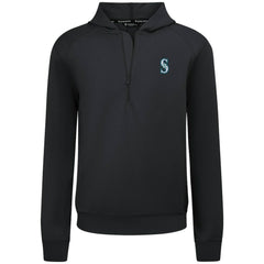 Black Seattle Mariners Levelwear Technic Insignia Quarter-Zip Hoodie