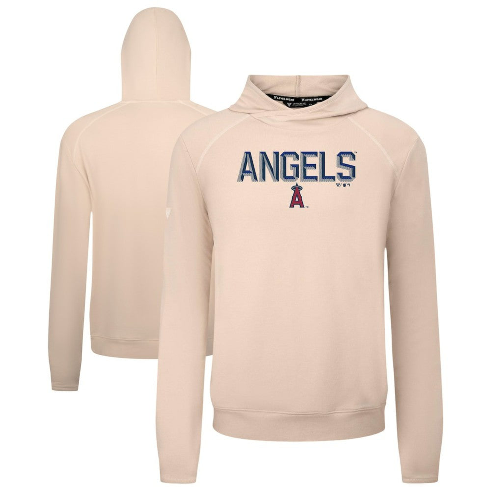 Khaki Los Angeles Angels Levelwear Mandate Carve Tri-Blend Hoodie