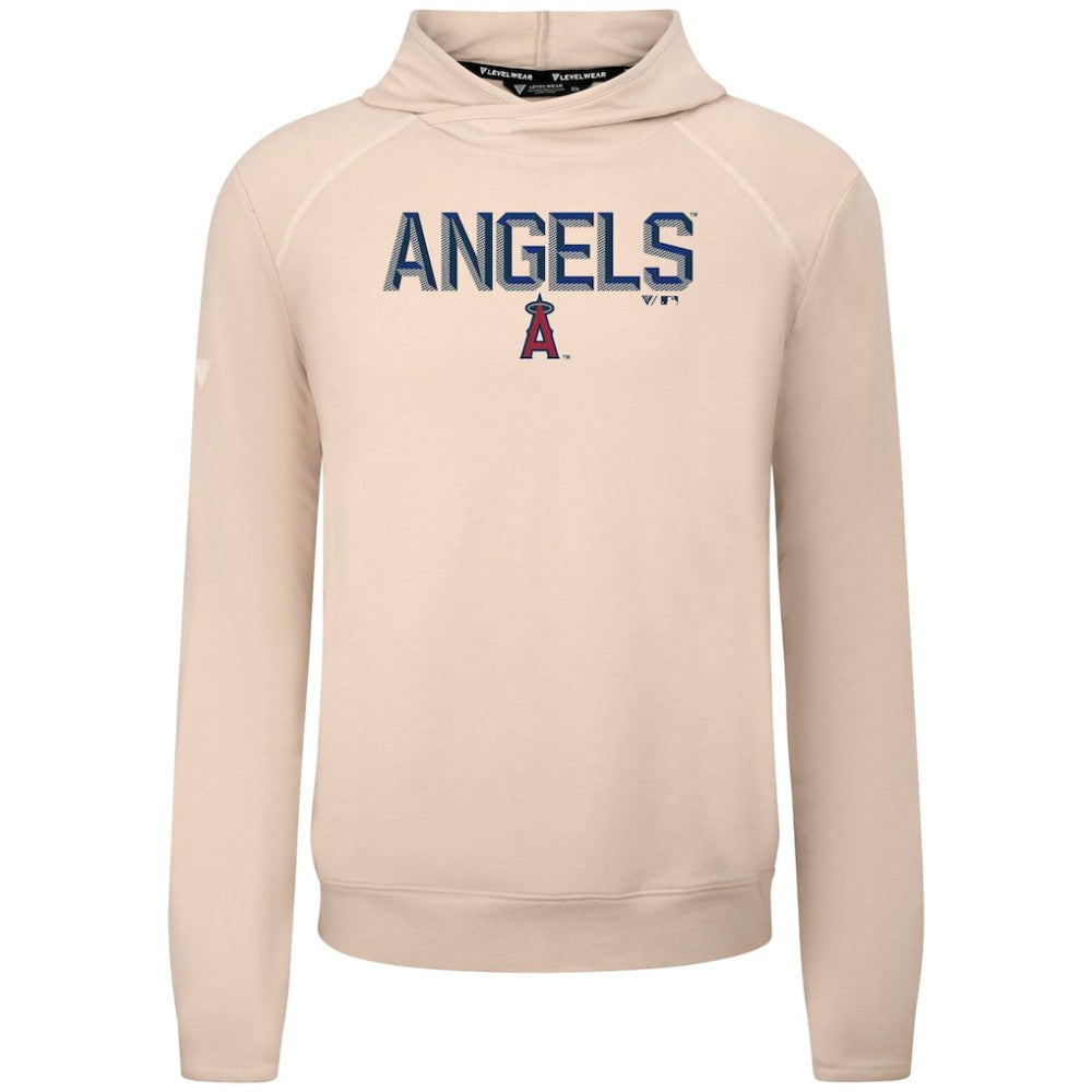 Khaki Los Angeles Angels Levelwear Mandate Carve Tri-Blend Hoodie