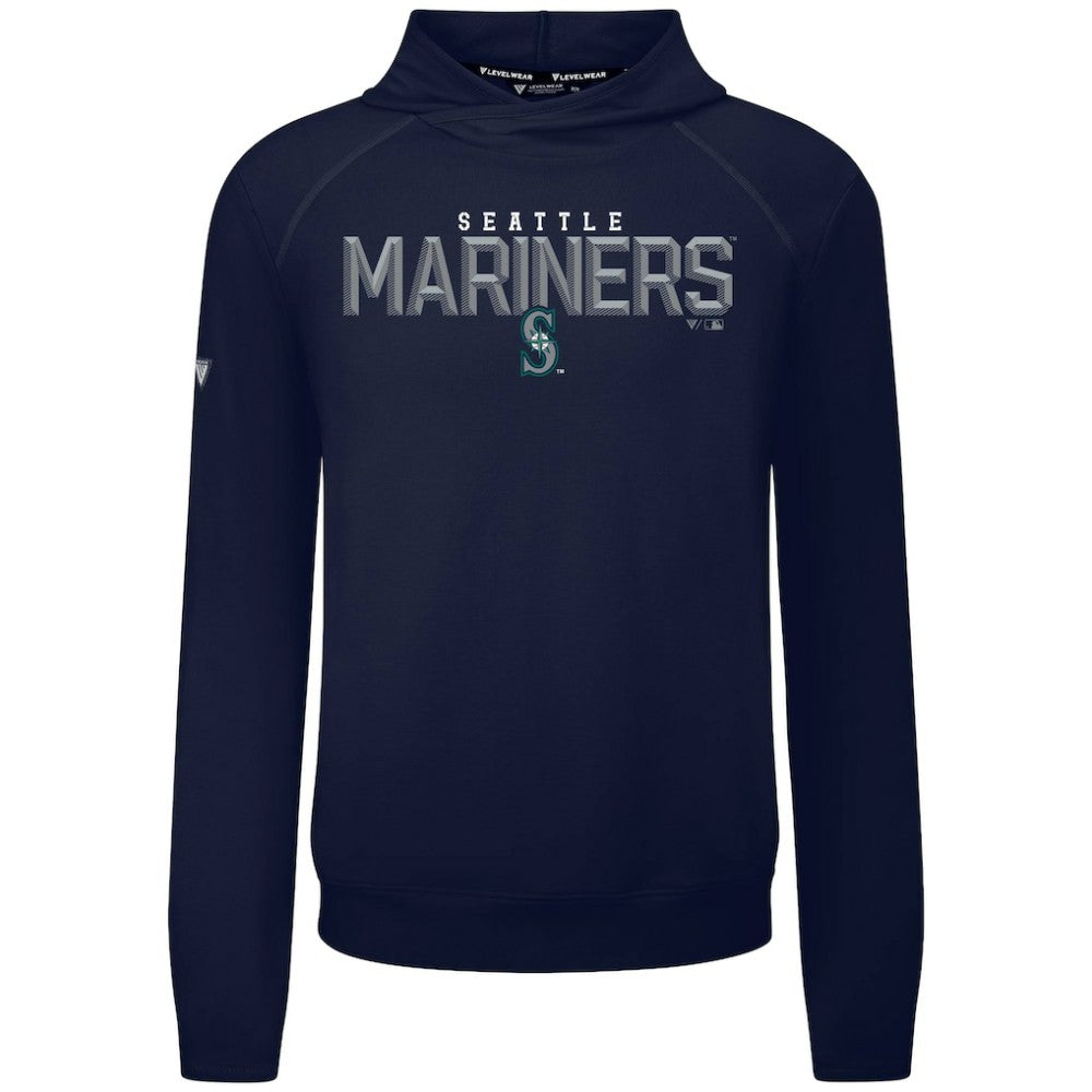 Navy Seattle Mariners Levelwear Mandate Carve Tri-Blend Hoodie