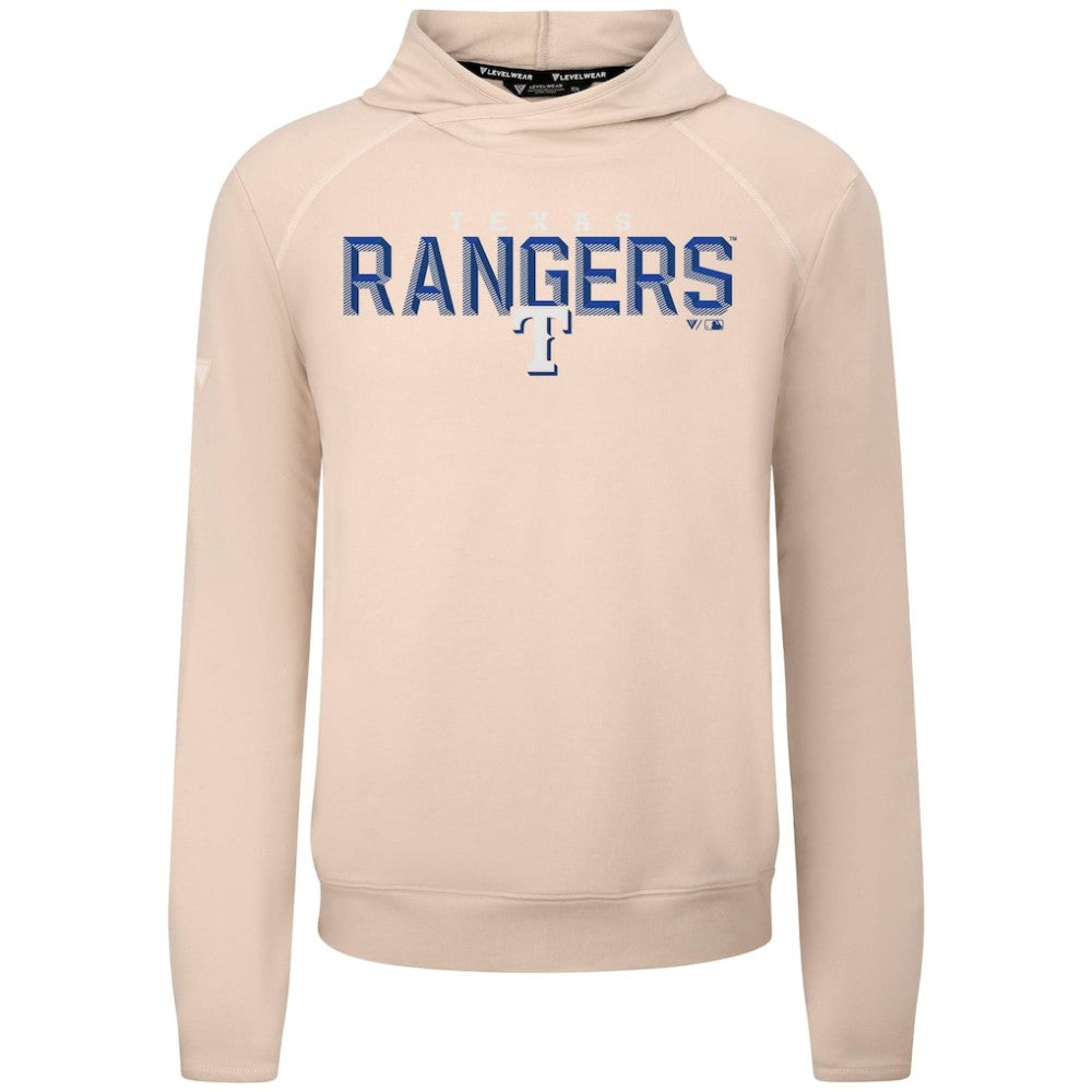 Khaki Texas Rangers Levelwear Mandate Carve Tri-Blend Hoodie