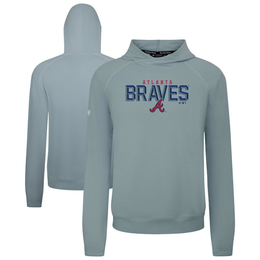 Gray Atlanta Braves Levelwear Mandate Carve Tri-Blend Hoodie