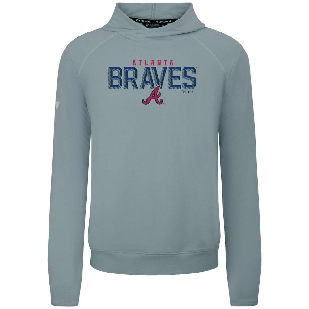 Gray Atlanta Braves Levelwear Mandate Carve Tri-Blend Hoodie