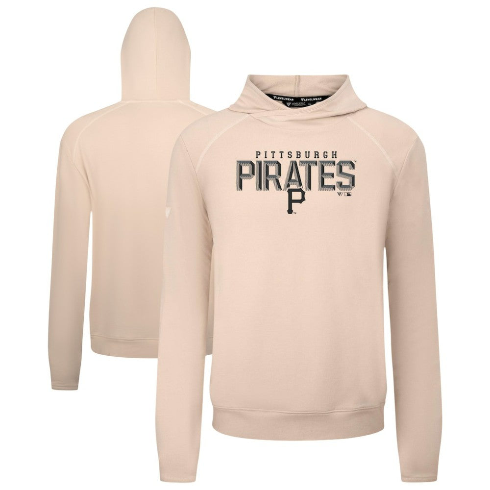 Khaki Pittsburgh Pirates Levelwear Mandate Carve Tri-Blend Hoodie