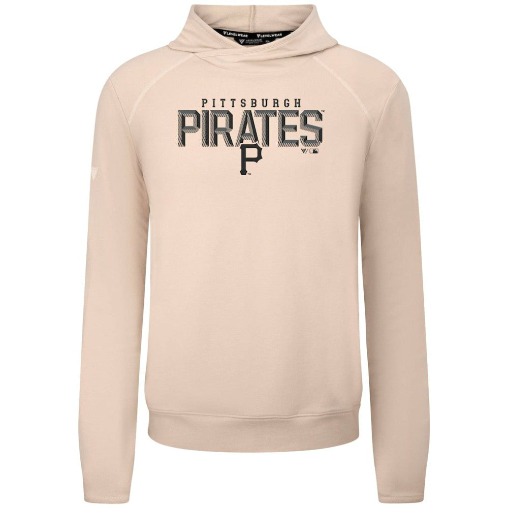 Khaki Pittsburgh Pirates Levelwear Mandate Carve Tri-Blend Hoodie