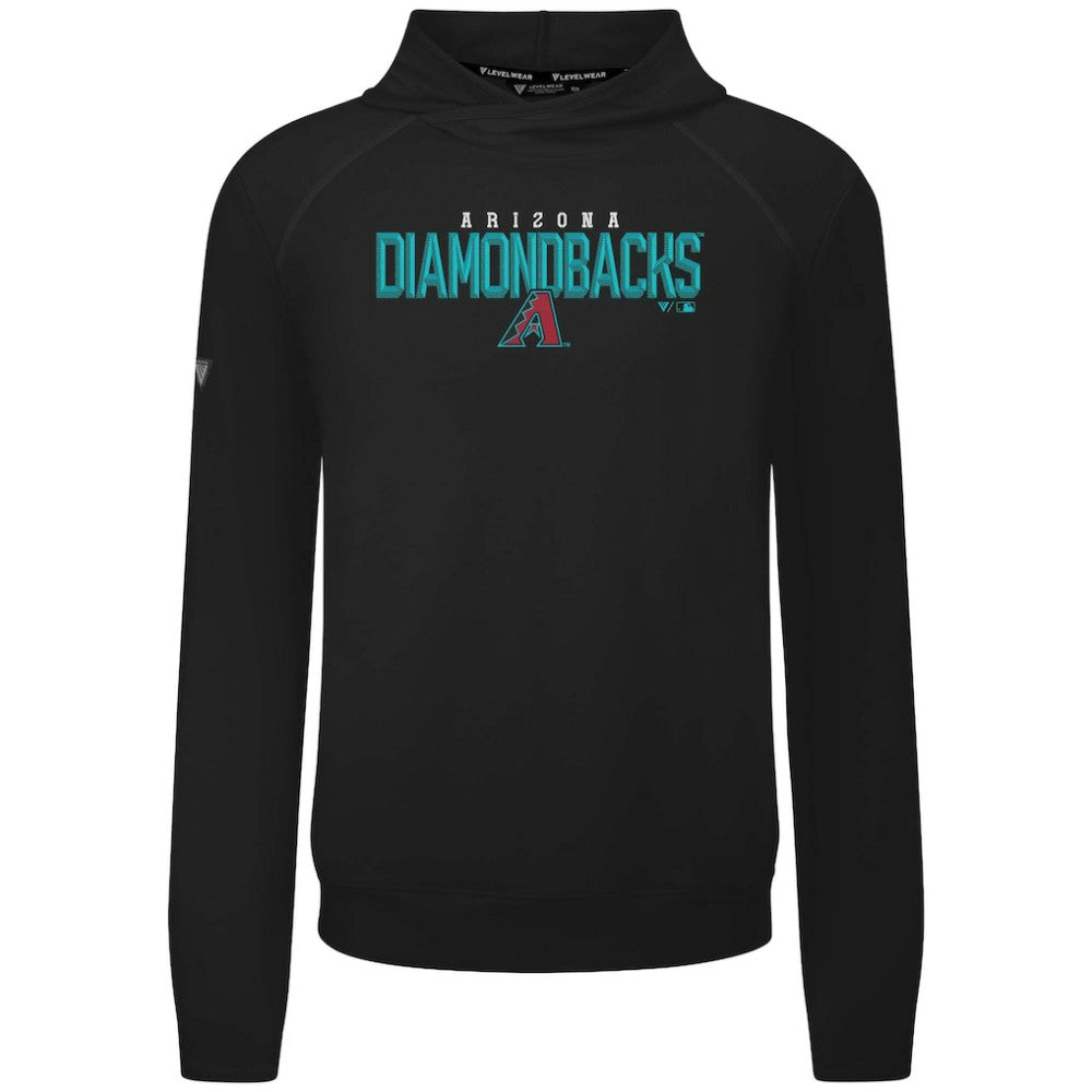 Black Arizona Diamondbacks Levelwear Mandate Carve Tri-Blend Hoodie