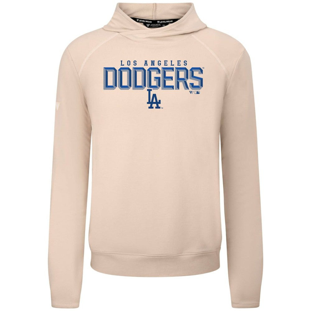 Khaki Los Angeles Dodgers Levelwear Mandate Carve Tri-Blend Hoodie
