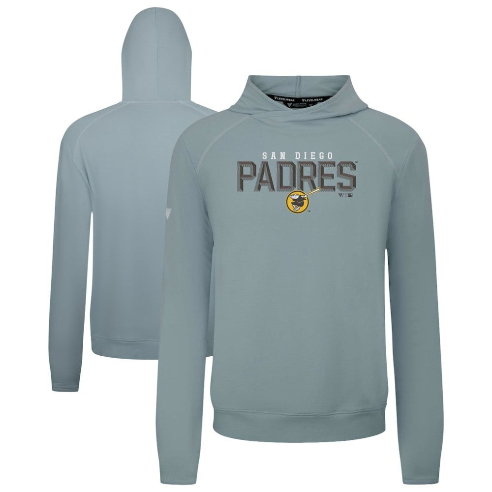 Gray San Diego Padres Levelwear Mandate Carve Tri-Blend Hoodie