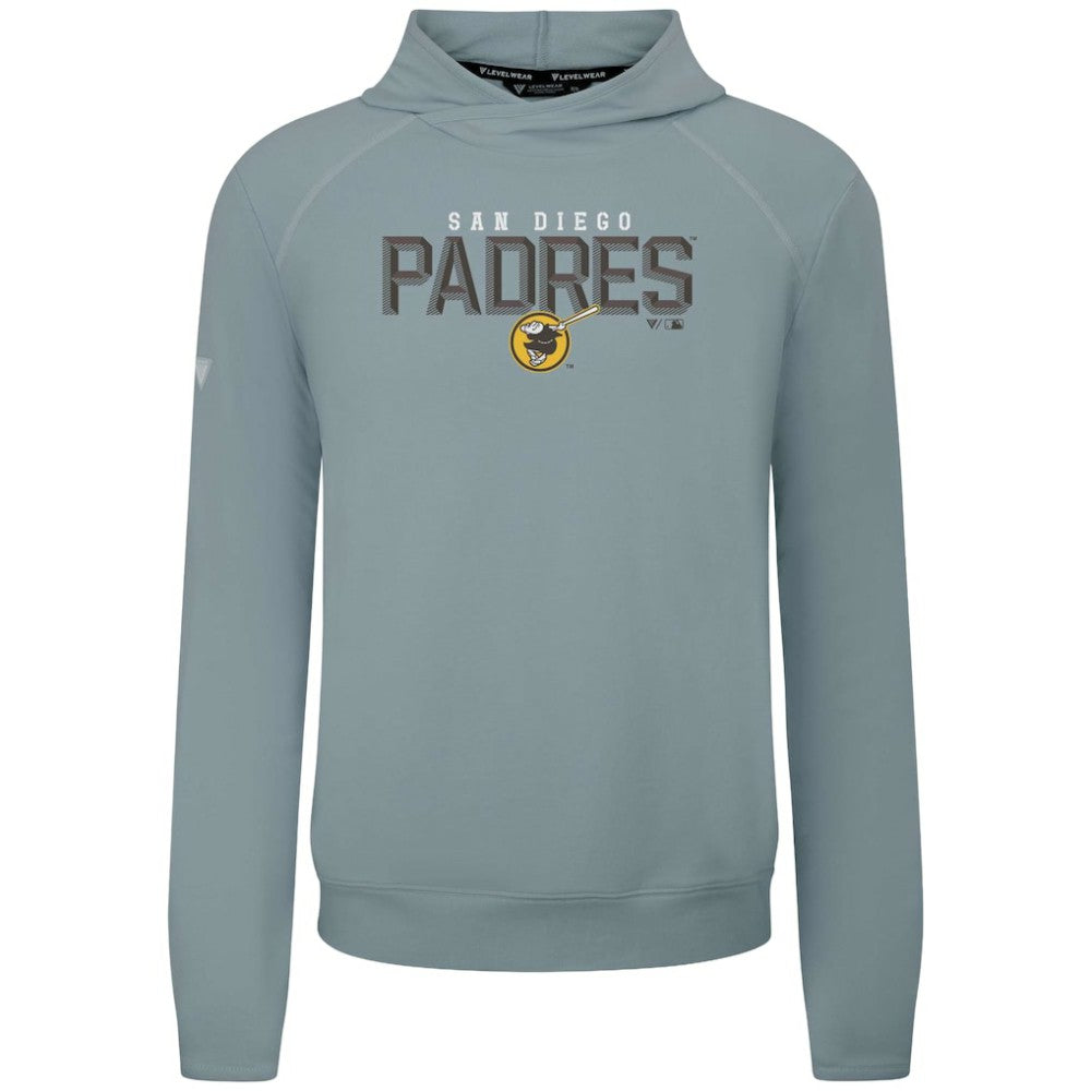 Gray San Diego Padres Levelwear Mandate Carve Tri-Blend Hoodie