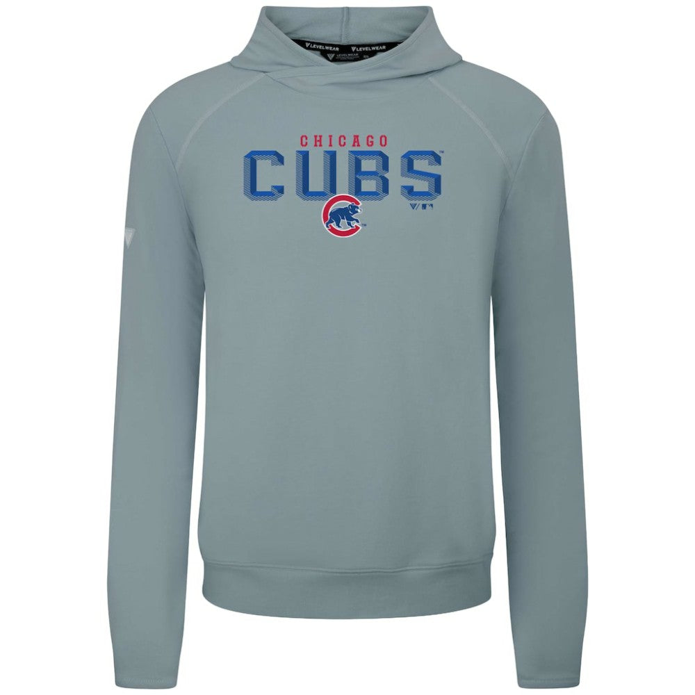 Gray Chicago Cubs Levelwear Mandate Carve Tri-Blend Hoodie