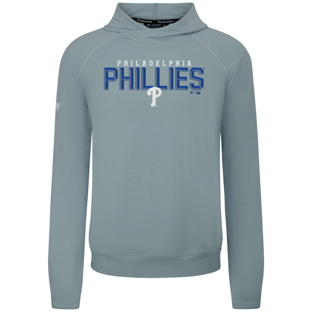 Gray Philadelphia Phillies Levelwear Mandate Carve Tri-Blend Hoodie