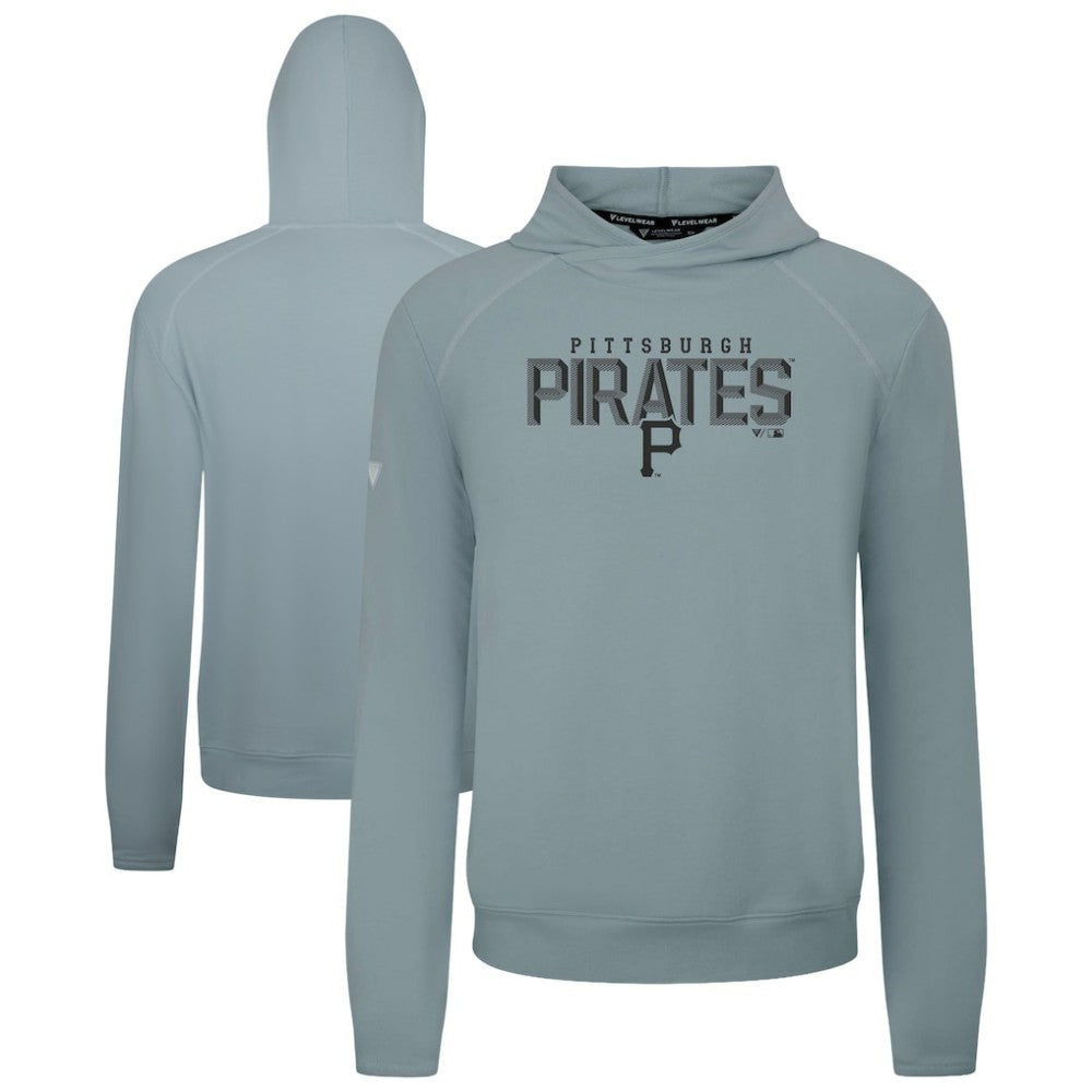 Gray Pittsburgh Pirates Levelwear Mandate Carve Tri-Blend Hoodie
