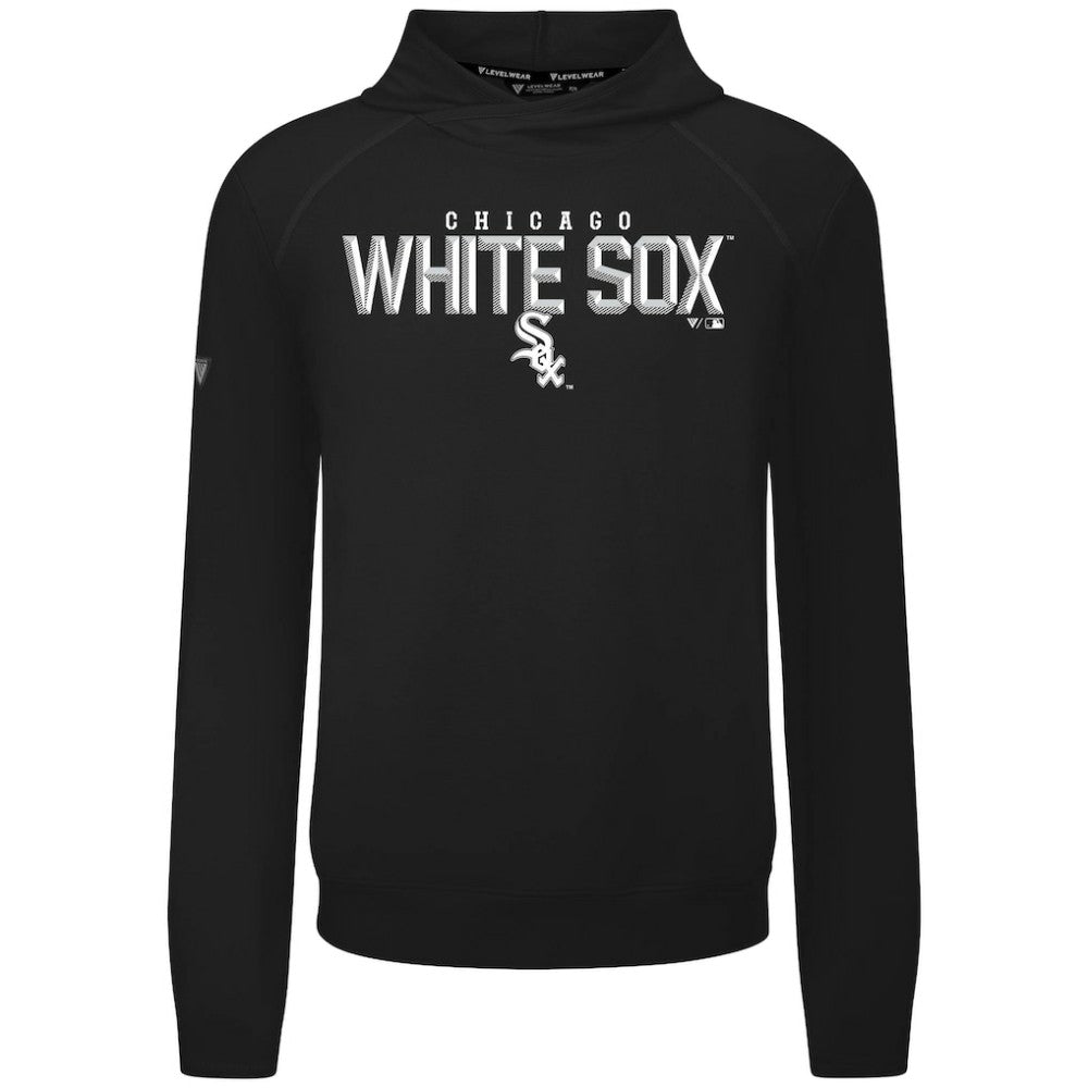 Black Chicago White Sox Levelwear Mandate Carve Tri-Blend Hoodie