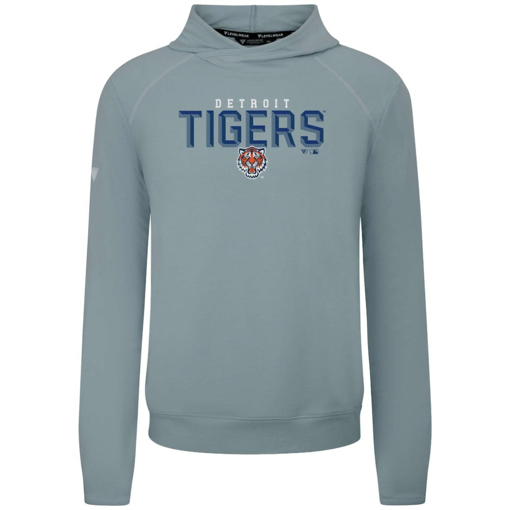 Gray Detroit Tigers Levelwear Mandate Carve Tri-Blend Hoodie