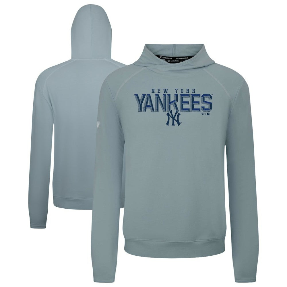 Gray New York Yankees Levelwear Mandate Carve Tri-Blend Hoodie