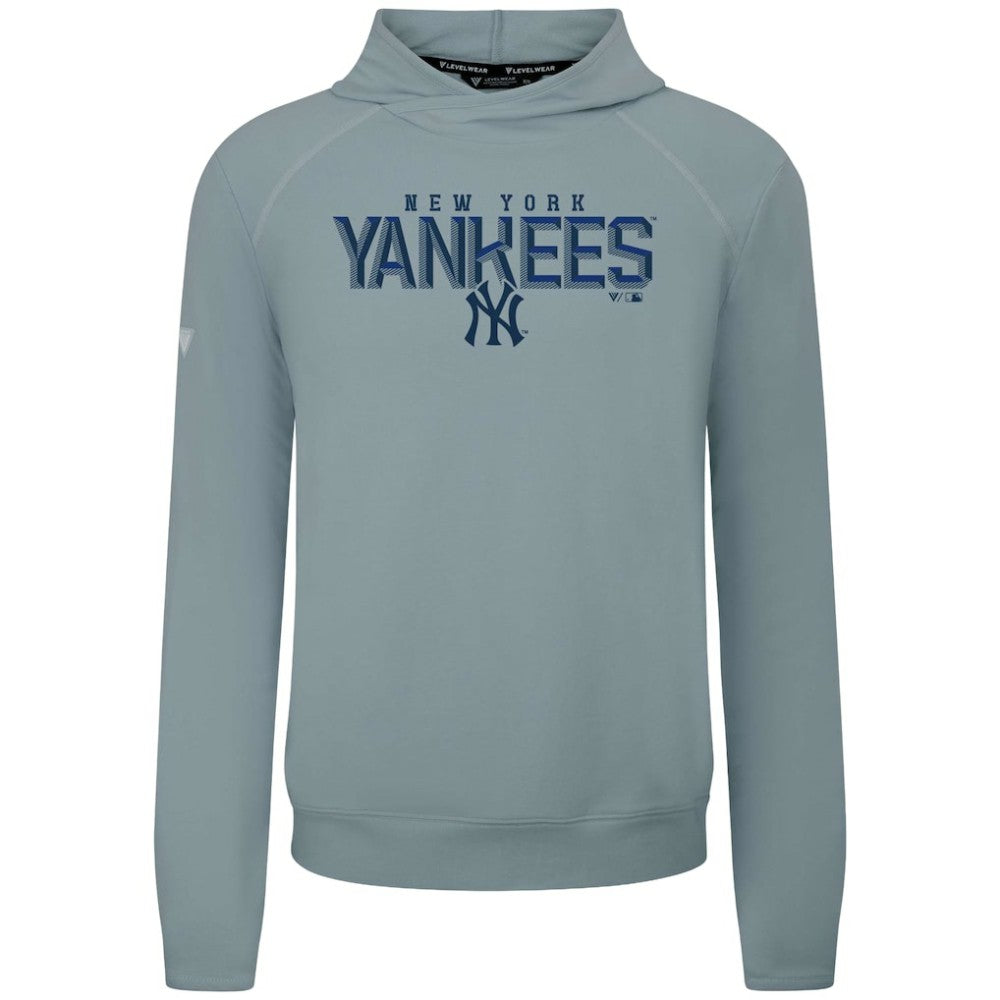 Gray New York Yankees Levelwear Mandate Carve Tri-Blend Hoodie