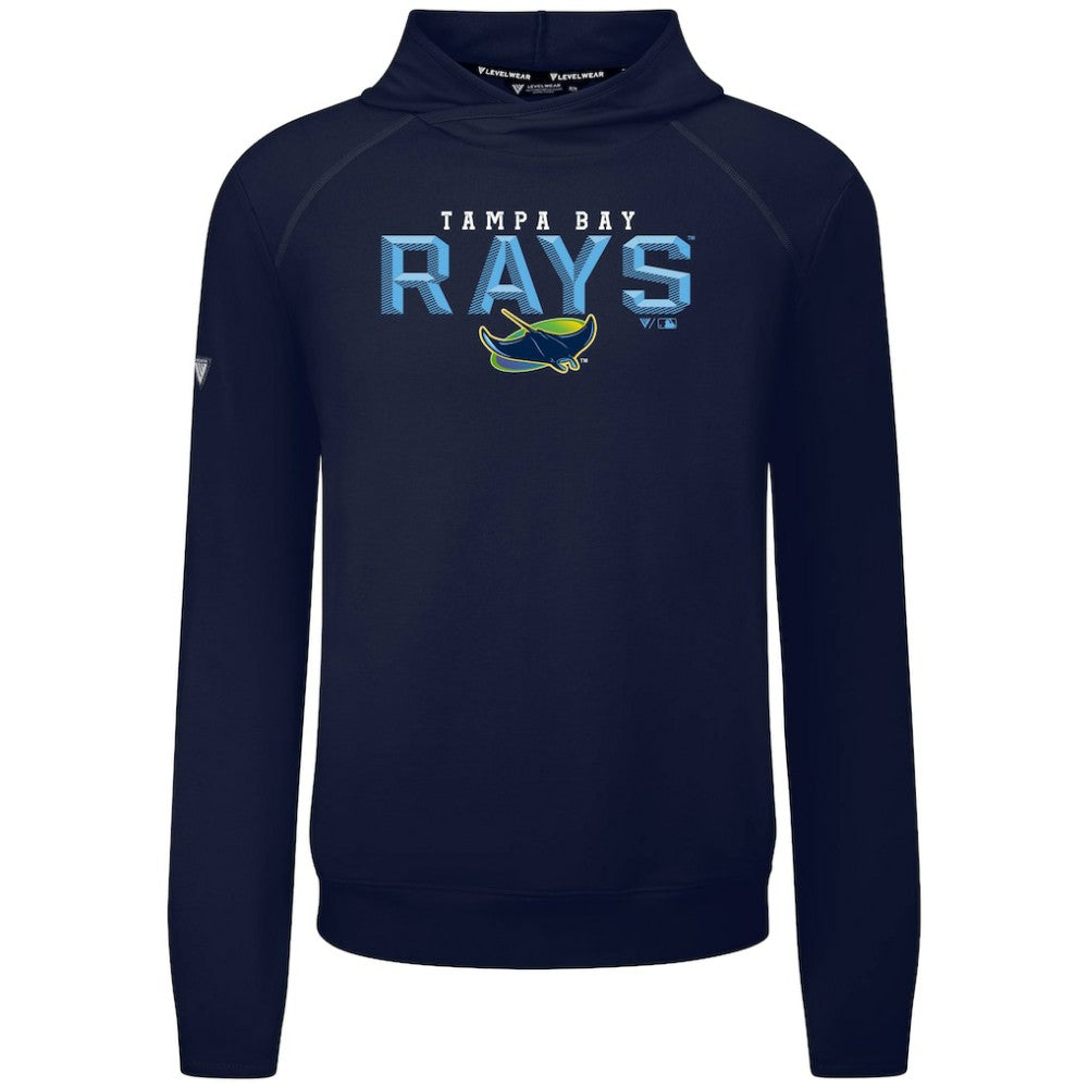 Navy Tampa Bay Rays Levelwear Mandate Carve Tri-Blend Hoodie