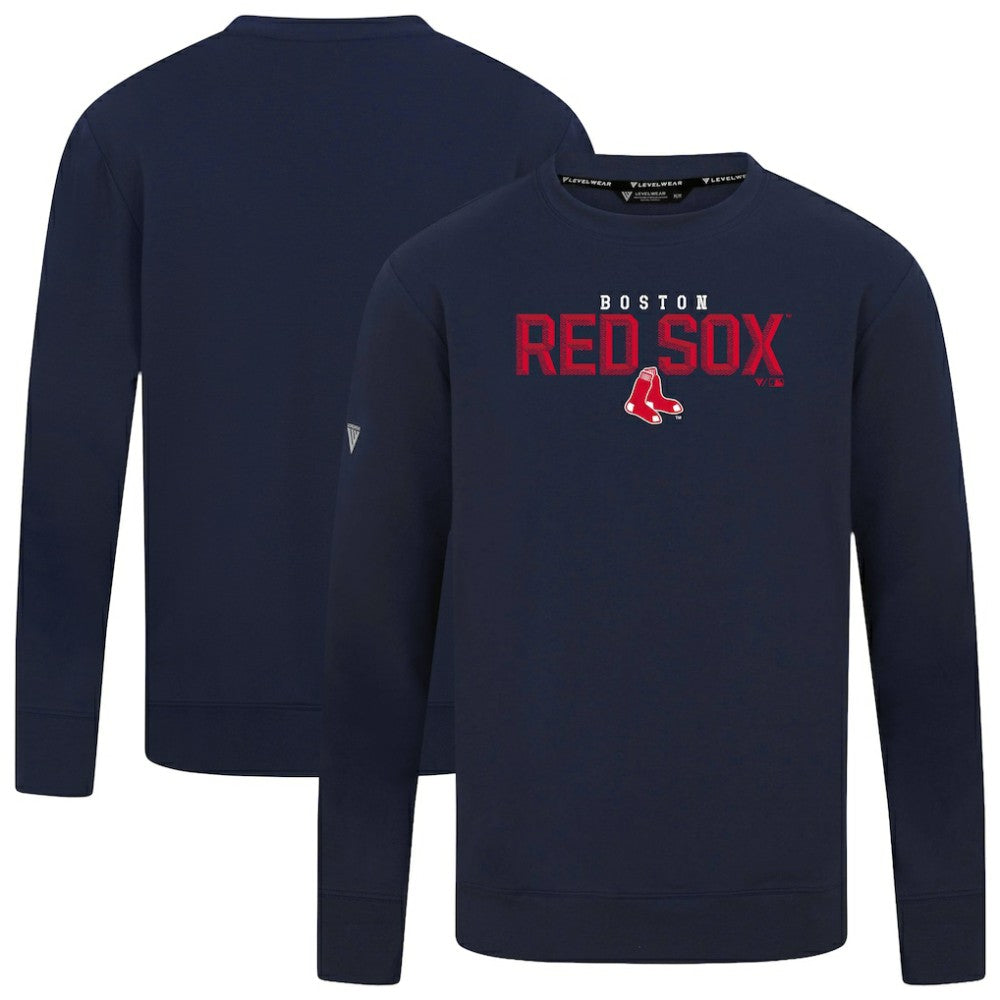 Navy Boston Red Sox Levelwear Mandate Carve Tri-Blend Sweatshirt
