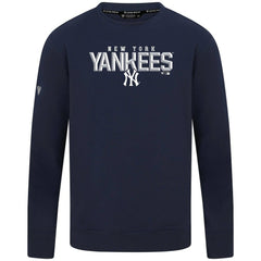 Navy New York Yankees Levelwear Mandate Carve Tri-Blend Sweatshirt