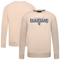 Khaki Cleveland Guardians Levelwear Mandate Carve Tri-Blend Sweatshirt