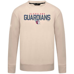Khaki Cleveland Guardians Levelwear Mandate Carve Tri-Blend Sweatshirt