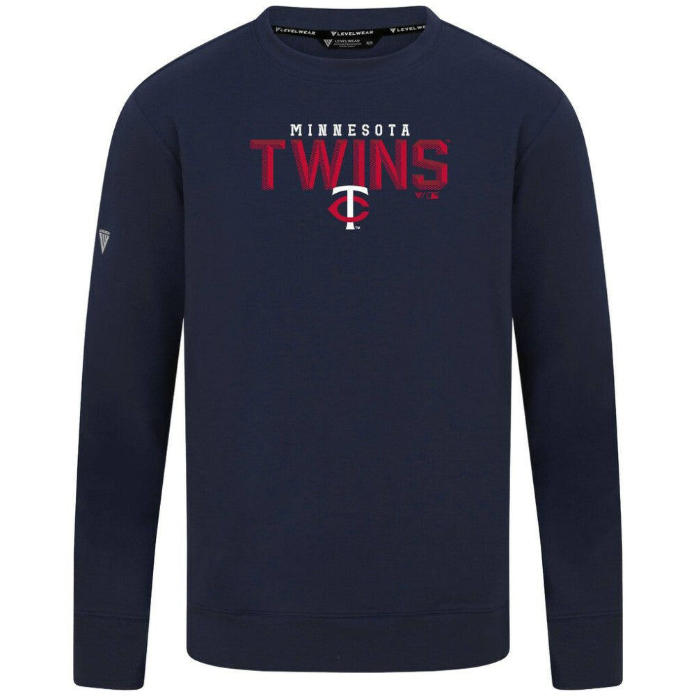 Navy Minnesota Twins Levelwear Mandate Carve Tri-Blend Sweatshirt