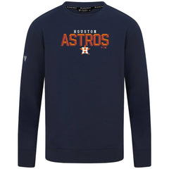 Navy Houston Astros Levelwear Mandate Carve Tri-Blend Sweatshirt