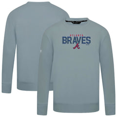 Gray Atlanta Braves Levelwear Mandate Carve Tri-Blend Sweatshirt
