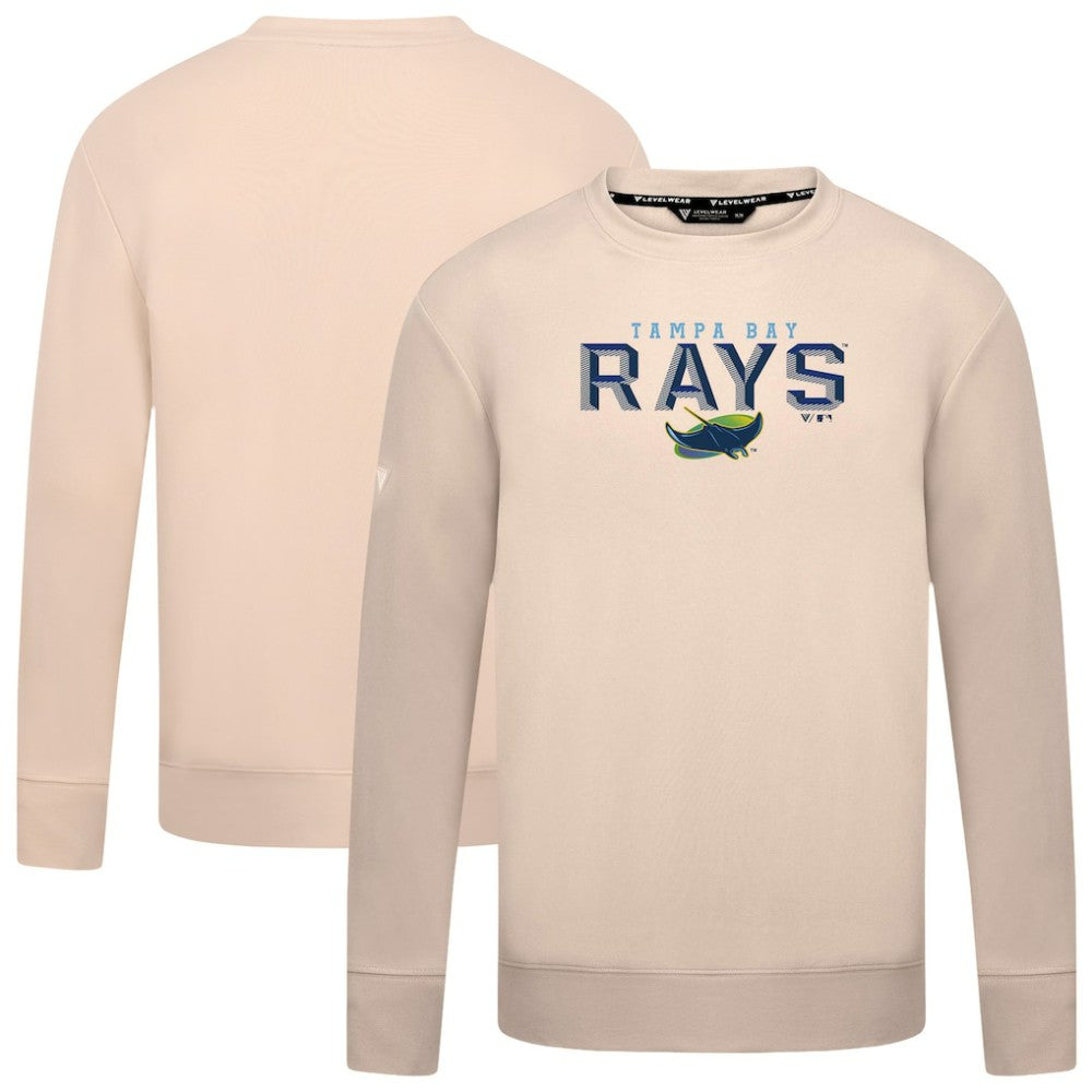 Khaki Tampa Bay Rays Levelwear Mandate Carve Tri-Blend Sweatshirt