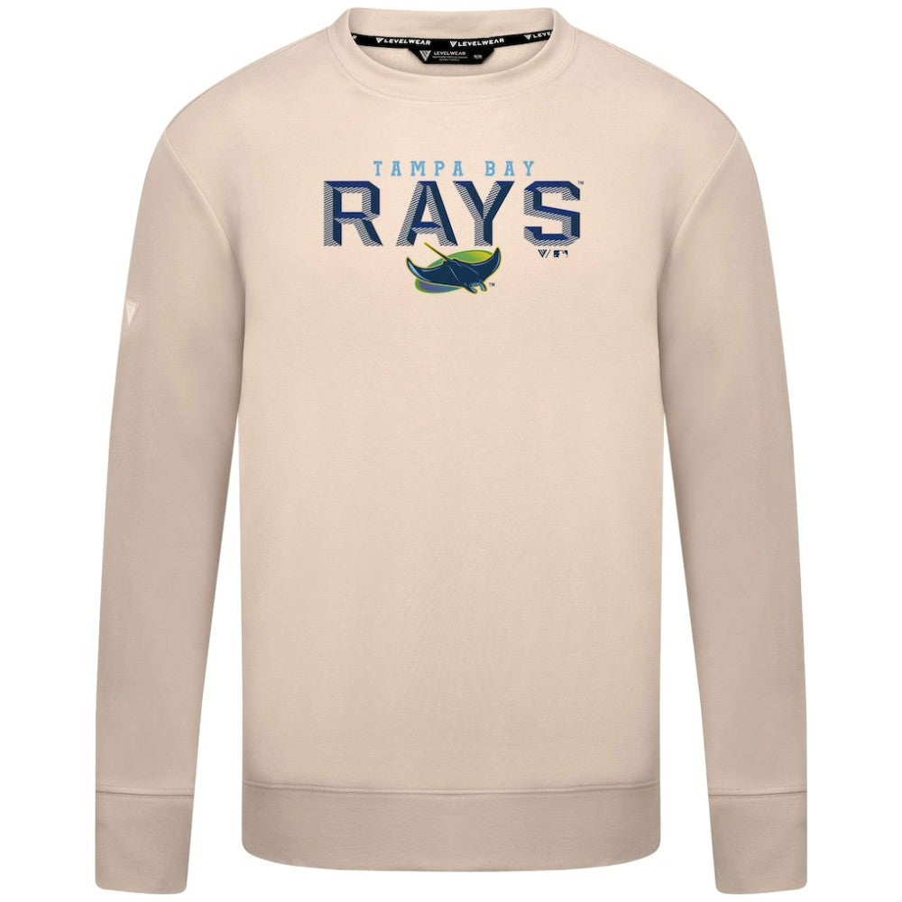 Khaki Tampa Bay Rays Levelwear Mandate Carve Tri-Blend Sweatshirt