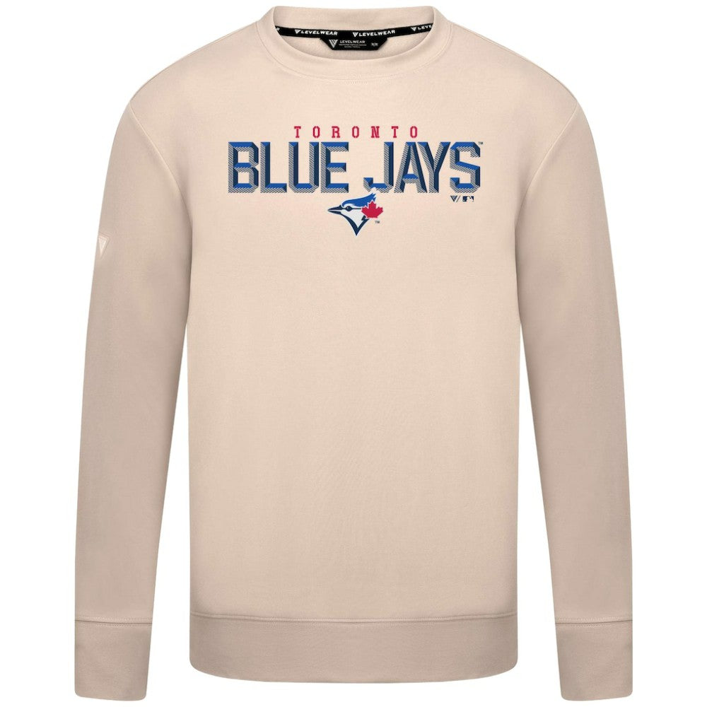 Khaki Toronto Blue Jays Levelwear Mandate Carve Tri-Blend Sweatshirt