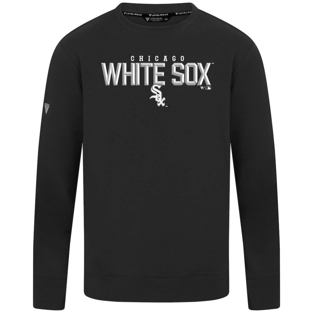 Black Chicago White Sox Levelwear Mandate Carve Tri-Blend Sweatshirt