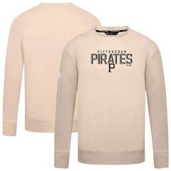 Khaki Pittsburgh Pirates Levelwear Mandate Carve Tri-Blend Sweatshirt