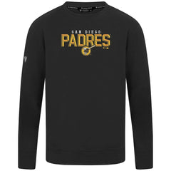 Black San Diego Padres Levelwear Mandate Carve Tri-Blend Sweatshirt