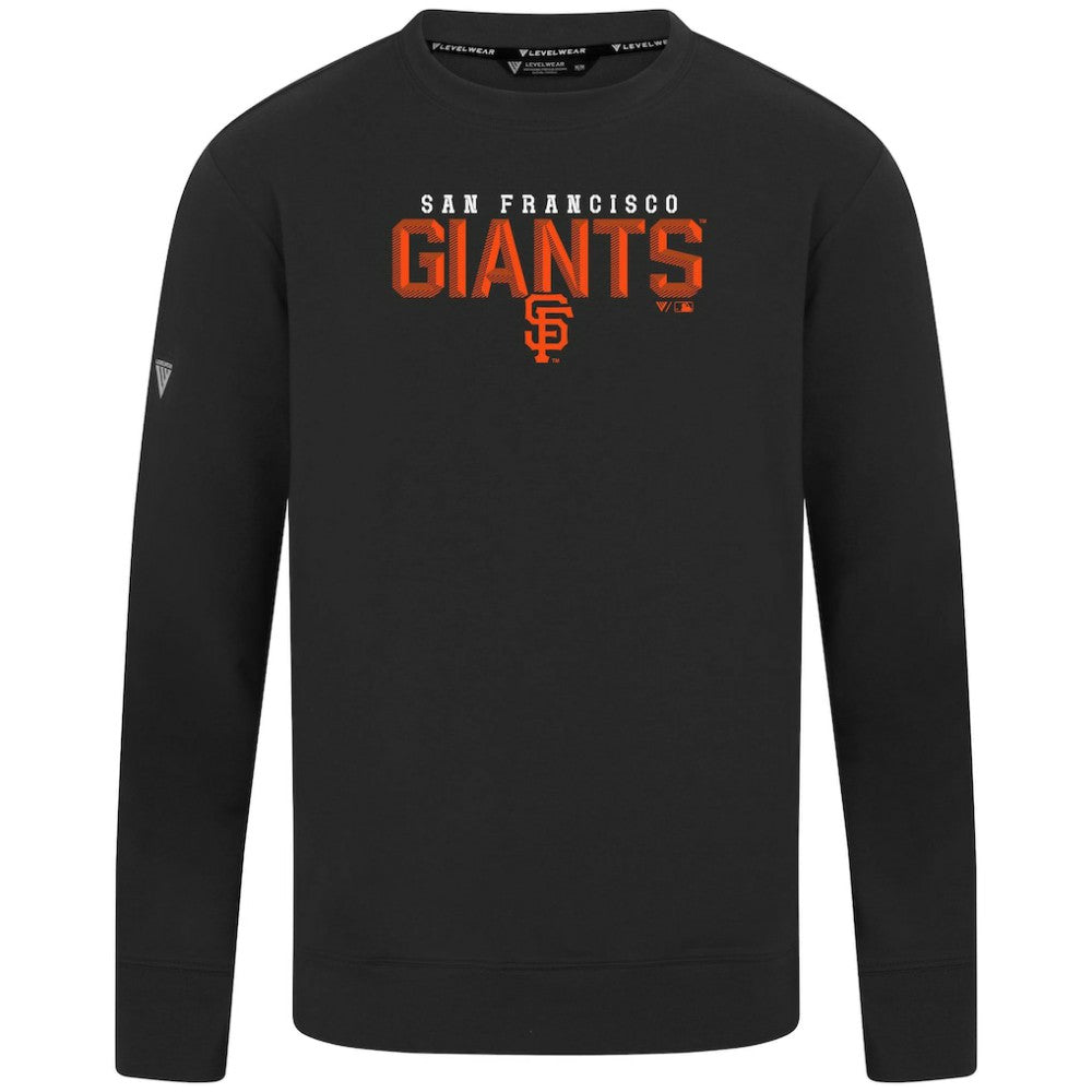 Black San Francisco Giants Levelwear Mandate Carve Tri-Blend Sweatshirt
